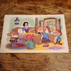 Rare Vintage 1960's Snow white placemat